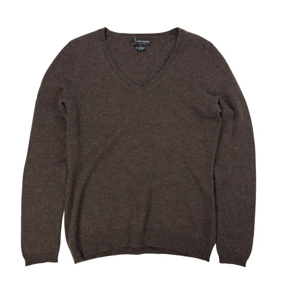 C By Bloomingdales Sweaters - C by Bloomingdale's Cashmere Sweater Womens Size M V-Neck Pullover Brown